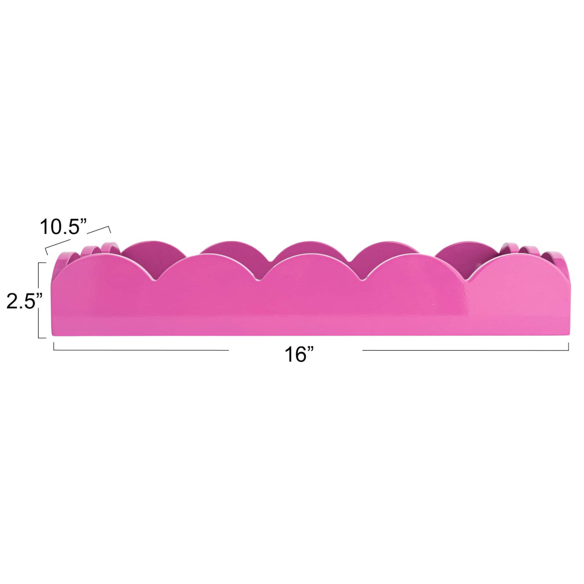 Hello Honey® 16" Wide Fuchsia Wood Tray